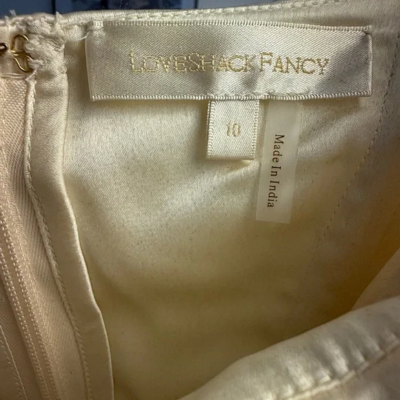 LoveShackFancy Elegant Cream Embellished Dress - Picture 6 of 6